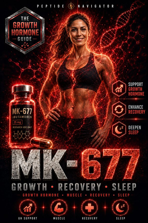 MK-677 ibutamoren guide, evidence-first ebook by Peptide Navigator